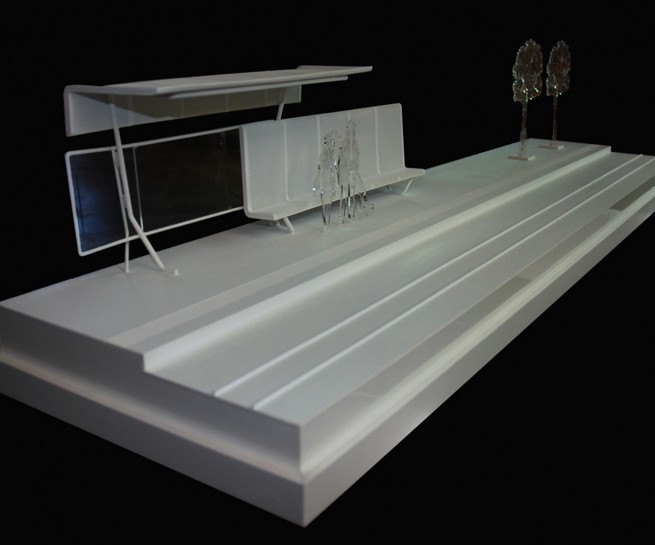 Parada del TRAM_maqueta Océano naranja