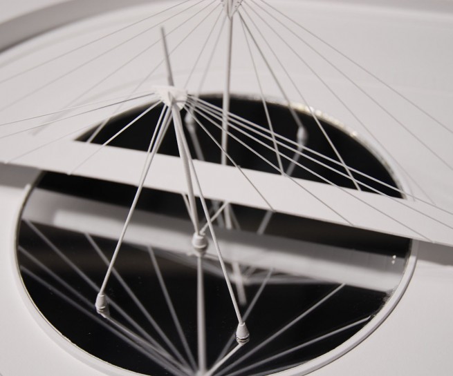 Pasarela Zugdidi,Georgia. Maqueta de Océano Naranja