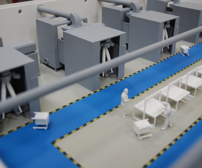 Planta Jeanología, maqueta de Océano Naranja