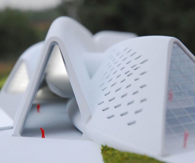 Maqueta Pabellón Puente Océano Naranja